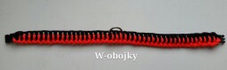 Obojek oranžovo-černá kombinace, délka 37 cm