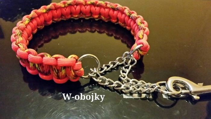 Polostahovací obojek s řetízkovým vodítkem pro malá plemena