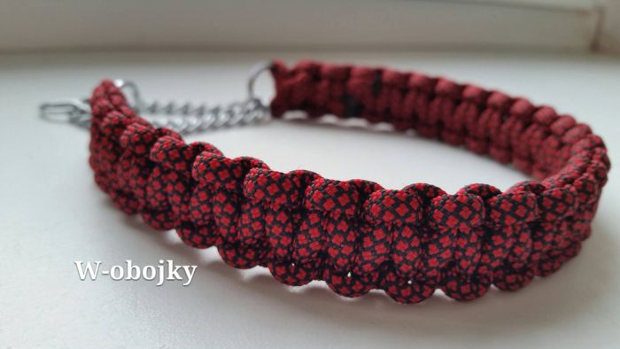 Polostahovací obojek - výplet 31 cm + možnost prodloužení až o 10 cm řetízku