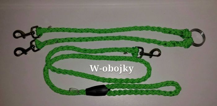 Vodítko 150 cm + rozdvojka 2x 50 cm pro Bedřicha a Brůňu