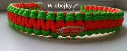 Obojek polostahovací, barva Oranžovo-zelená