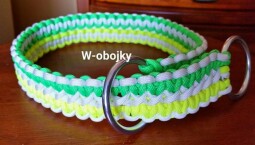 Stahovací obojek - šířka 4 cm, délka výpletu 55 cm + 2x kroužek průměr 5cm