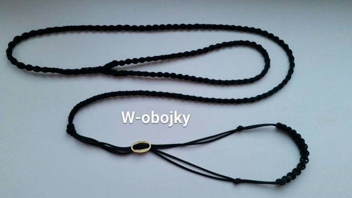 Výstavní vodítko černé s podkrčníkem